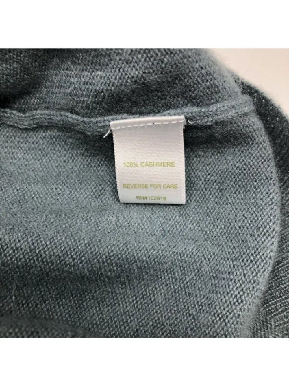 Garnet Hill 100% Cashmere Blue Swing Sweater Size L